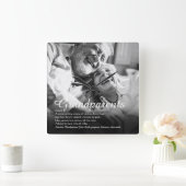 Definition der weltbesten Großeltern Quadratische Wanduhr (Zuhause)