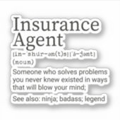 Definition des Agenten "Versicherungen", Agent "Ve Aufkleber (Vorderseite)