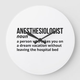 Definition des Anästhesisten - Geschenk des Arztes Große Wanduhr