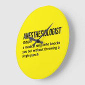 Definition des Anästhesisten - Medizinischer Spaß Große Wanduhr (Winkel)