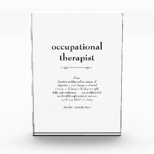 Definition des Arbeitstherapeuten Dankeschön Gesch Fotoblock