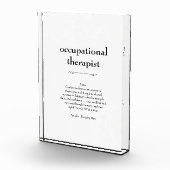 Definition des Arbeitstherapeuten Dankeschön Gesch Fotoblock (Rechts)