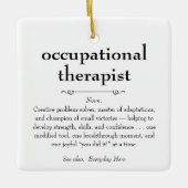 Definition des Arbeitstherapeuten Dankeschön Gesch Keramikornament (Vorderseite)