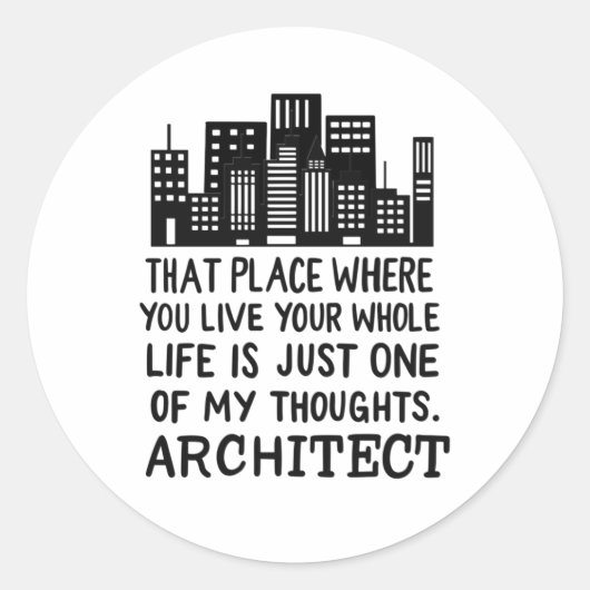 Definition des Architekten Runder Aufkleber (Vorderseite)