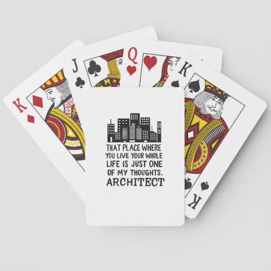 Definition des Architekten Spielkarten (Rückseite)