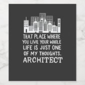 Definition des Architekten Weinetikett (Einzelnes Label)