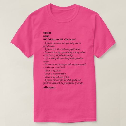 Definition des Arztes T-Shirt (Design vorne)