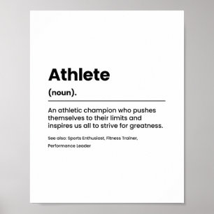 Definition des Athleten Poster
