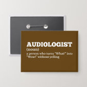 Definition des Audiologen Button (Vorderseite/Rückseite)