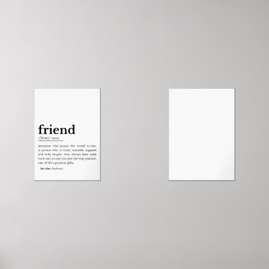 Definition des Begriffs "Freund" - "Herz" Bilderwand Sets (Vorderseite)