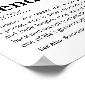 Definition des Begriffs "Freund" - "Herz" Poster (Ecke)