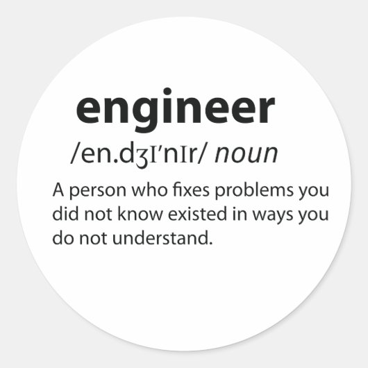 Definition des Begriffs "Funny Dictionary" Runder Aufkleber (Vorderseite)