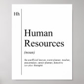 Definition des Begriffs "Funny Human Resources" Poster (Vorne)