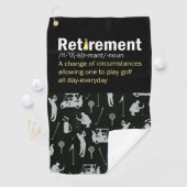 Definition des Begriffs "Golf-Rente" für Golfer Golfhandtuch (Insitu)