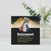 Definition des Begriffs "Golf-Rente" für Golfer Karte (Stehend Vorderseite)