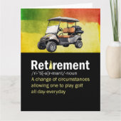 Definition des Begriffs "Golf-Rente" für Golfer Karte (Vorderseite)