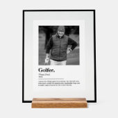 Definition des Begriffs "Golfer Dictionary" mit be Acrylschild (Vorderseite)