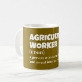 Definition des Begriffs "Landarbeiter" in der Land Kaffeetasse (Vorderseite Links)
