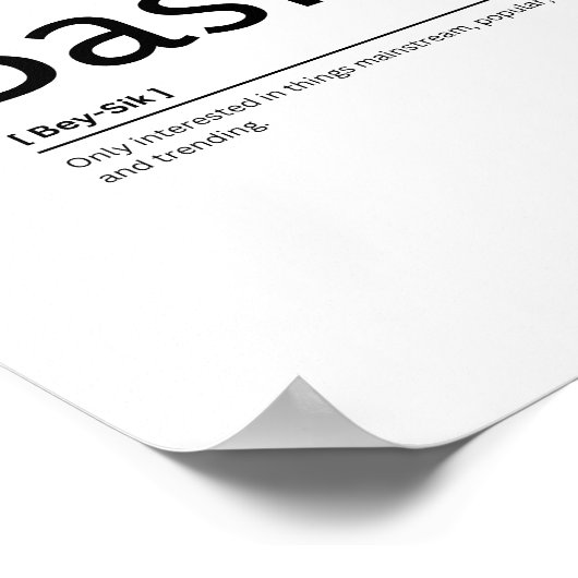 Definition des Begriffs "lustiges Zitat" Art Print Poster (Ecke)