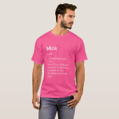 Definition des Begriffs "Mikroname" Funny Dictiona T-Shirt (Vorne ganz)