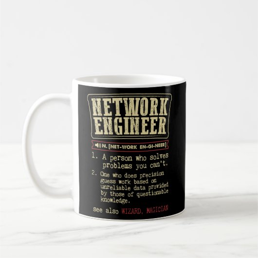 Definition des Begriffs "Netzwerkingenieur" Kaffeetasse (Links)