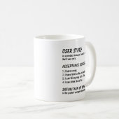 Definition des Begriffs "Software Engineer" Kaffeetasse (VorderseiteRechts)