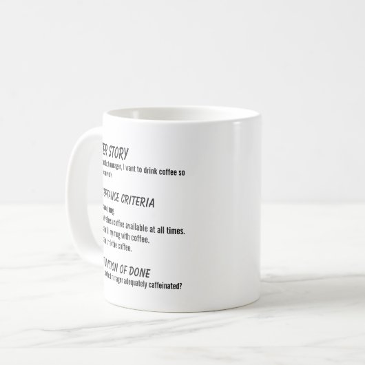 Definition des Begriffs "Software Engineer" Kaffeetasse (Vorderseite Links)