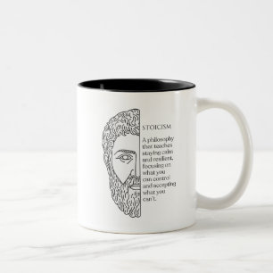 Definition des Begriffs Stoikismus Zweifarbige Tasse