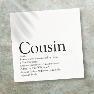 Definition des besten Cousins der Welt Serviette