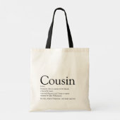 Definition des besten Cousins der Welt Tragetasche (Rückseite)