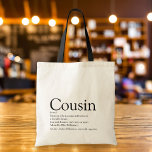 Definition des besten Cousins der Welt Tragetasche<br><div class="desc">Personalisieren Sie für Ihren besonderen Cousin,  um ein einzigartiges Geschenk zu schaffen. Ein perfekter Weg,  ihnen zu zeigen,  wie phantastisch sie jeden Tag sind. Entwickelt von Thisisnotme©</div>