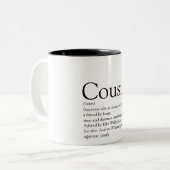 Definition des besten Cousins der Welt Zweifarbige Tasse (Vorderseite Links)