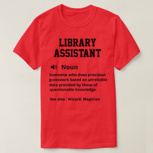 Definition des Bibliotheksassistenten T-Shirt (Design vorne)