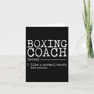 Definition des Boxcoaches - Funny Karte