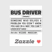 Definition des Busfahrers Lover Cooler Vater Aufkleber (Blatt)