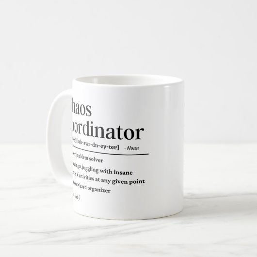 Definition des Chaos-Koordinators Kaffeetasse (Vorderseite Links)