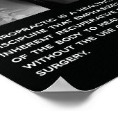 Definition des Chiropraktischen Posters Poster (Ecke)