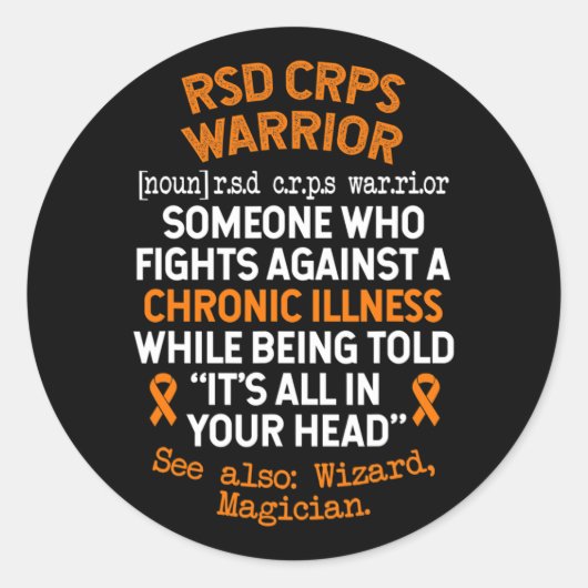 Definition des CRPS-Warriors Runder Aufkleber (Vorderseite)