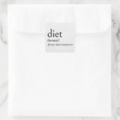 Definition des DIET Quadratischer Aufkleber (Tasche)
