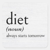 Definition des DIET Quadratischer Aufkleber (Vorderseite)