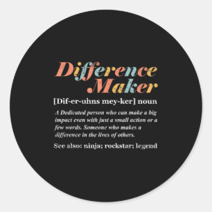 Definition des Differenzbilders Runder Aufkleber