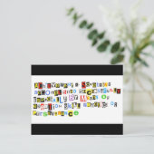 Definition des Erreichten Postkarte (Stehend Vorderseite)