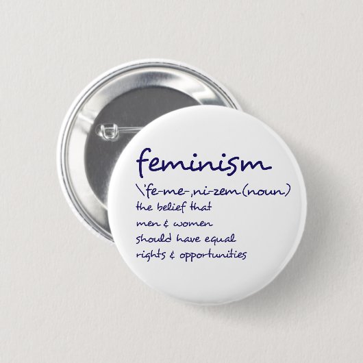 Definition des Feminismus Button (Vorne & Hinten)