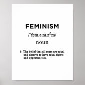 Definition des Feminismus horizontal Poster (Vorne)