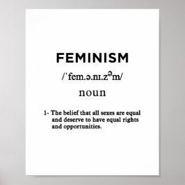 Definition des Feminismus horizontal Poster