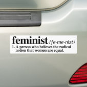 Definition des Feminists - feministischer Autoaufkleber (Auf Auto)