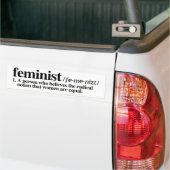 Definition des Feminists - feministischer Autoaufkleber (Auf Lkw)