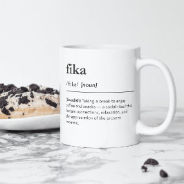 Definition des fika-schwedischen Kaffeepause-Wörte Kaffeetasse