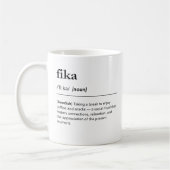 Definition des fika-schwedischen Kaffeepause-Wörte Kaffeetasse (Links)