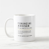 Definition des Finanzberaters Kaffeetasse (Links)